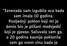 “Iznenada sam izgubila oca kada sam imala 10 godina…”