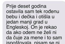 Prije deset godina ostavila sam tek rođenu bebu i svog dečka…