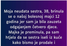 “Moja neudata sestra, 38, brinula se o našoj bolesnoj majci 12 godina…”