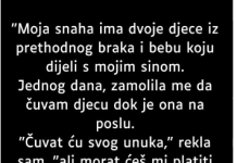 “Moja snaha ima dvoje djece iz prethodnog braka…”