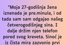 “Moja 27-godišnja žena iznenada je pre.minula…”