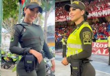 Niko ne gleda fudbal kad ova lepotica dođe na stadion: Najzgodnija policajka se skinula i sve raspametila