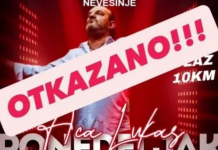 Aci Lukasu sada otkazan nastup i u Nevesinju