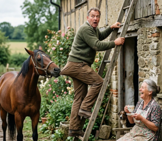 “Starac se popeo na ljestve da skine suhe grane s krova, ali u tom trenutku konj je iznenada zubima zgrabio rub njegovih hlača i naglo ga povukao dolje Čovjek ga je bijesno nazvao “zlom zvijeri”, odlučivši da je konj jednostavno poludio – sve dok se sekundu kasnije nije dogodilo nešto strašno…
