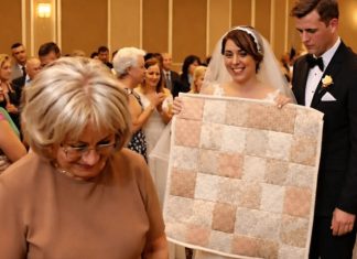 “Poklonila sam svom unuku poklon za venčanje koji sam sašila vlastitim rukama, ali njegova mlada ga je podigla pred svim gostima i počela da ga ismejava 😱 - featured image